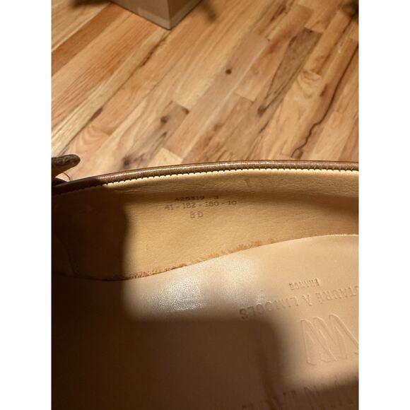 J.M. WESTON 180 Loafer Brown Box Calf Leather Moc Toe Penny Loafer Shoes 8D US 9 - Picture 5 of 7